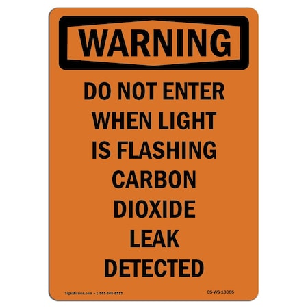 Signmission OSHA Warning Sign, 5" Height, Do Not Enter When Light Is Flashing, Portrait, 10PK OS-WS-D-35-V-13085-10PK